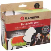 Flamingo Sicherheitsweste Simi Leuchtorange mit LED-Licht für Hunde