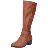 Rieker Damen Stiefel elegant mit Schnalle und Vario Schaft 73990, Größe:37 EU, Farbe:Braun
