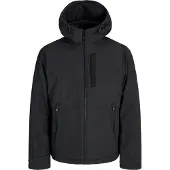 Jack & Jones 12279063_2161_S, Anorak, Uni, Erwachsener, Reißverschluss, Polyester, Schwarz