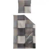 Irisette Mako-Satin Bettwäsche Wave 8672 natur 135x200 cm + 80x80 cm