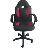 HTI Schreibtischstuhl Junior höhenverstellbar ergonomischer Drehstuhl Anthrazit-Pink
