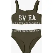 Svea Sportig Bikini mit Reißverschluss, Army Green, 110