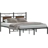vidaXL Bettgestell ohne Matratze Braun Eiche 137x190 cm Holzwerkstoff