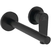 Ideal standard Ceralife O Wand-Waschtischarmatur, UP, Ausladung 180mm, BE019XG, Farbe: Silk Black