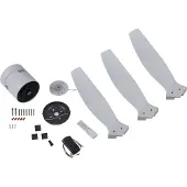 LUCANDE Deckenventilator Vindur, weiß, DC, leise Vindur, weiß / opal, für Wohn- / Esszimmer, Metall, Modern