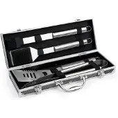 Leopold Vienna Grillkoffer Silber (4er Set)