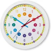 Hama 00222203, Wand, Analoge Uhr, Kreis, Mehrfarbig, Kunststoff, Glas