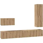 vidaXL TV-Schrankset 4 pcs Artisan-Eiche Holzwerkstoff