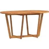 vidaXL Garten-Esstisch Oval 150x90x75 cm Massivholz Akazie