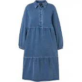 Ulla Popken Midikleid in indigo denim | Gr.: 42-44