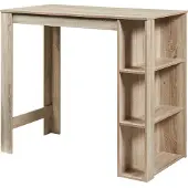 En.casa Bartisch Danderyd 120x60x106 cm mit 3 Ablagefächern Eicheoptik