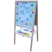 3toysm Tafel mit Farbbechern und Clips, naturfarben –