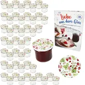MamboCat 50er Set Sturzglas 125ml Einmachglas Wald-Erdbeere Deckel DiamantZucker-Rezept