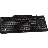 Cherry KC 1000 SC, Volle Größe (100%), Kabelgebunden, USB, AZERTY, Schwarz
