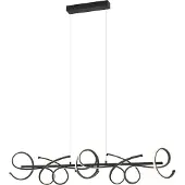 QAZQA Design-Hängeleuchte schwarz rechteckig 3-Stufen-Dimmbar - Krisscross