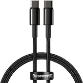 Baseus 6953156232051, 1 m, USB C, USB C, USB 2.0, 0,48 Gbit/s, Schwarz