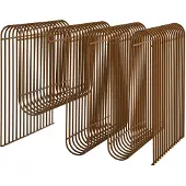 AYTM Magazinhalter Curva, amber, Metall, 41 cm lang Curva, gelb / orange, Metall