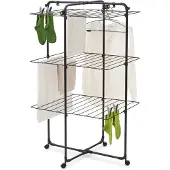 Brabantia 303982, Wäscheständer, Stahl, Schwarz, 23 m, 3 Regale, 760 mm