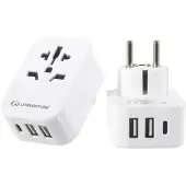 Lifeventure Weltreiseadapter Für Europäische Steckdosen Mit Usb