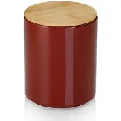 kela Küchenbehälter, Keramik/Bambus, 1,7 l, Durchmesser 14 x 17,5 cm, rot Cady /