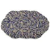 HAY - Coco Fußmatte Swirl 40x80 cm (Blau & Off-White)