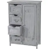 Mendler Kommode MCW-D12, Schrank Schubladenkommode, Shabby-Look Vintage 82x55x30cm grau