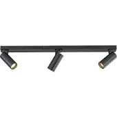 Schöner Wohnen Deckenstrahler RIK, schwarz, 3-flg., 89 cm, Metall, GU10-LED RIK, schwarz, für Wohn- / Esszimmer, Aluminium, Modern, Downlights