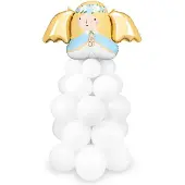 Party Deco Balloon bouquet Angel, 140x70 cm, white (1 pkt / 1 pc.)