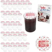 MamboCat 50er Set Sturzglas 435ml Einmachglas Mit Liebe gemacht Deckel DiamantZucker-Heft
