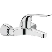 GROHE Einhand-Waschtischbatterie Euroeco Special 32779, Wandmontage, Ausladung 221 mm, 46 mm Keramikkartusche, Hebellänge 170 mm, chrom