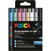 Posca Pc1mr Extrafeine Spitze Metallic Farben 8 Stk (401653) Filzstift