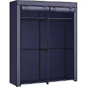 Songmics Kleiderschrank, Stoffschrank mit 2 Kleiderstangen, faltbar