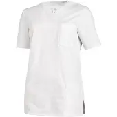 Leiber Kasack Schlupfjacke 08/1249/01, Damen, weiß, kurzarm, waschbar bis 60 °C, Größe 50/52