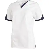 Leiber Damen Schlupfkasack, kurzarm, weiß/marine 08/2539/0104-XS , Größe: XS