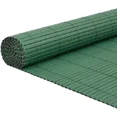 vidaXL Gartenzaun Doppelseitig Grün 1,8x5 m PVC