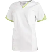 Leiber Damen Schlupfkasack, kurzarm, weiß/hellgrün 08/2539/0187-XS , Größe: XS