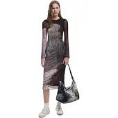 Desigual Kleid für den Alltag Abyss Lacroix 25WWVK01 Braun Slim Fit