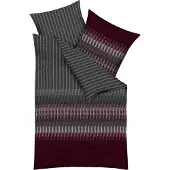 Kaeppel Biber Bettwäsche Smart burgund 155x220 cm + 80x80 cm