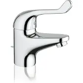GROHE Einhand-Sicherheitsmischbatterie für Waschtisch Euroeco Special chr, m Zugstangen-Ablaufgarnitur 1 1/4