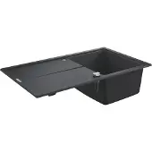 GROHE K400, Aufsatzwanne, Rechteckig, Quarzkomposit, Schwarz, 1 Becken, Rechteckig