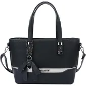 Gallantry Paris Gallantry, Cabas Tasche Damen mit GH-Print und Zierschleife, Schwarz