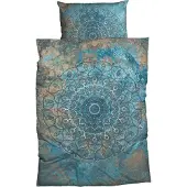 Casatex Bettwäsche Sleep Tight Blau Satin 155 cm x 220 cm