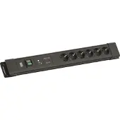 Bachmann CONNECTUS 6xCEE7/3, 1xGVS-Plus 1xSchalter 2,0m CEE7/7 Schwarz