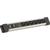 Bachmann CONNECTUS 6xCEE7/3, 1xSPD 1xSchalter 2,0m CEE7/7 Grau