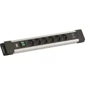 Bachmann CONNECTUS 6xUTE, 1xSchalter 1xUSB A/C 22W 2,0m CEE7/7 Grau