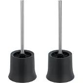 Wenko 2 WC-Garnitur Basic schwarz Kunststoff