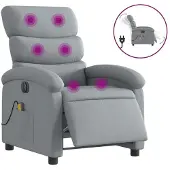 Sonstiges Massagesessel Elektrisch Hellgrau Stoff