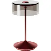Sigor Akku-Glasleuchte Numotion 265mm kirschrot Tischleuchte 2,2W FlexMood 2200K/2700K IP54 Ra85 dimmbar