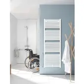 Zehnder Design-Heizkörper Toga TO-120-060, 1148x35x600 mm, weiß matt, montagefertig mit Wandkonsolen