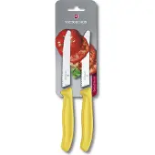 Victorinox Tomatenmesser Swiss Classic Wellenschliff Gelb (2-teilig)